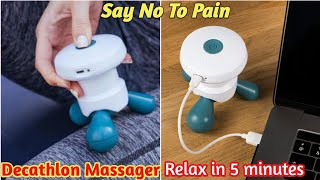 Decathlon Rechargeable Body Massager  Aptonia Vibrating Electronic Massaging Tool [upl. by Laemsi]