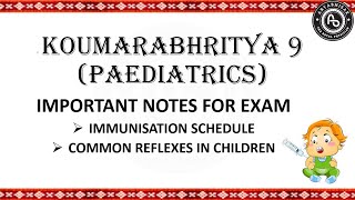 National Immunisation Schedule Common Reflexes in Children Koumarabhritya9 [upl. by Bathsheba]