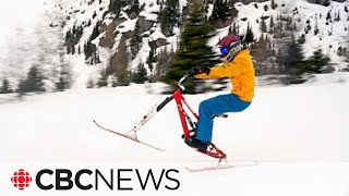 Whats ski biking How the sport is gaining traction in Alberta [upl. by Danice]