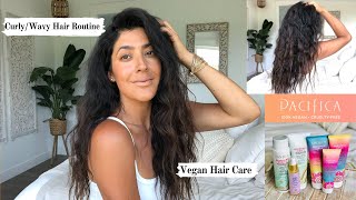 Curly  Wavy Hair Care Routine Heatless Waves Vegan Hair Products [upl. by Proulx702]