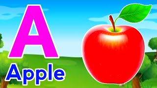 Phonics Song with TWO Words  A For Apple  ABC Alphabet Songs with Sounds for Children [upl. by Wachter]