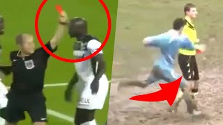 FOOTBALL PLAYER KICKS REFEREE Red Card Compilation [upl. by Kcarb161]