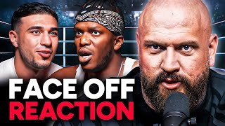 KSI vs TOMMY FURY Face Off Reaction [upl. by Gorski]