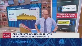 Jim Cramer talks how overbuilding has impacted JB Hunt and Prologis [upl. by Eillen400]