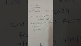 Ts c24 first semester update about exams [upl. by Laeynad]