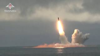 Russian Navy SSBNs Launch SubmarineLaunched Ballistic Missiles [upl. by Hsejar848]