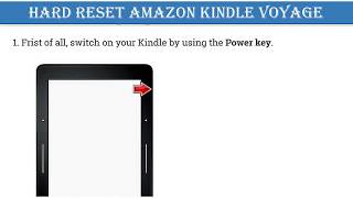 AMAZON Kindle Voyage  Hard Reset [upl. by Airdnola892]