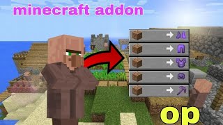 minecraft but villages trade op items addon download [upl. by Ahsanat]