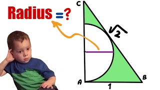 Can You Find the Radius of an Inscribed Half Circle [upl. by Erie]