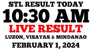 STL Result Today 1030AM Draw February 1 2024 Thursday STL LIVE Result Luzon Visayas and Mindanao [upl. by Ahseim]