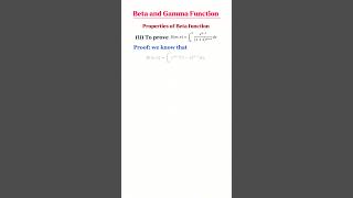 Beta and gamma function  second property of Beta function mathematics maths engineering [upl. by Qifar]