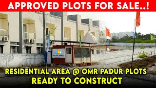 Approved plots for sale  Chennai OMR padur plots ready to construct Residential Area [upl. by Seuqcaj]