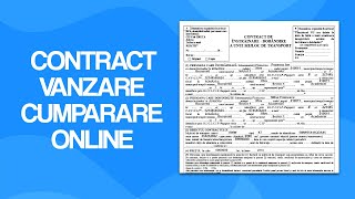 Contract Auto vanzare cumparare in 3 pasi simpli de acasa  Cum se face [upl. by Eidna]