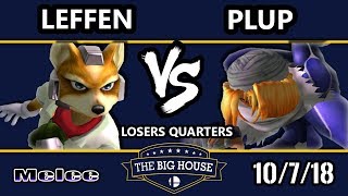 TBH8 SSBM  TSM  Leffen Fox Vs PG  Plup Sheik  Smash Melee Losers Quarters [upl. by Airotkiv]