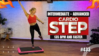 CARDIO STEP AEROBICS  60 MIN Intermediate  Advanced 433  135 BPM [upl. by Aivatal]