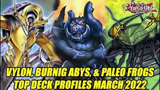 Vylon Burning Abyss amp Paleo Frogs  YuGiOh Top Deck Profiles March 2022 [upl. by Eirrej]