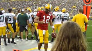 Aaron Rodgers kindly meets Franki [upl. by Esir218]