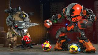 PACMAN VS MONSTER ROBOT PACMAN NEW PACMAN ROBOT 2 [upl. by Shelly]