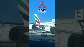 Emirates Airbus A380 handling  Dubai International Airport shorts emirates airbusa380 [upl. by Nortad]