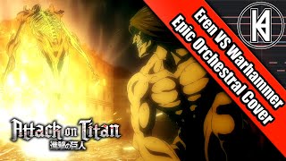 Attack On Titan Season 4 Episode 6 OST quotWarhammer Titan VS Eren amp MikasaXLTT Epic Orchestral Cover [upl. by Nerrat148]