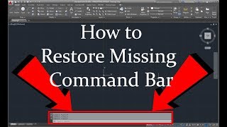 How To Restore Missing Command Bar In AutoCAD 2017  DigitalKnowledge [upl. by Oderfigis]