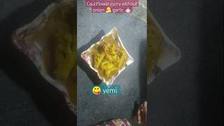 Cauliflower curry 😋 with onion and garlic🤔food tasty [upl. by Nnor]