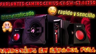 ❗Unboxing EN ESPAÑOL FULL❗ME COMPRE PARLANTES GAMING GENIUS GX SWG21 1250🔊es para el🔥GAMING [upl. by Rudy238]