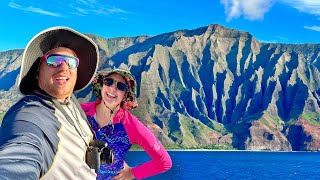 Sailing Down the Napali Coast Last Day of Our Hawaii Cruise Onboard NCL Pride of America [upl. by Kcirdec800]