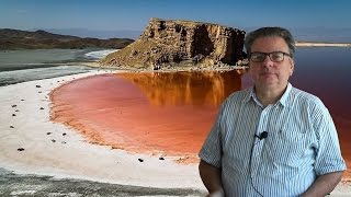 Irans Lake Urmia Turns Bright Red [upl. by Elletsirk337]