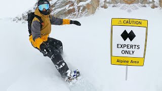 Steep Alpine Snowboarding on Whistler Peak [upl. by Atinauj]