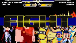 Team WreckIt Ralph vs Team FixIt Felix 4v4 Patch MUGEN 10 Battle [upl. by Mills316]