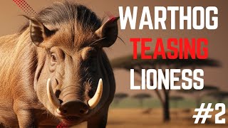 Warthogs Trying Teasing Lioness  Part 2 🤣🤣🤣  DPFunFacts [upl. by Cele]