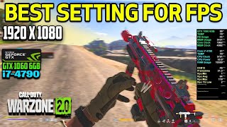 COD WARZONE 2 Testing On GTX 1060 6GB  i74790  COMPITATIVE SETTINGS  1080p in 2024 [upl. by Salahi]