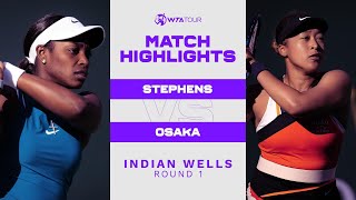 Sloane Stephens vs Naomi Osaka  2022 Indian Wells Round 1  WTA Match Highlights [upl. by Pejsach]