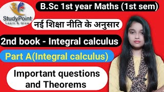 BSc 1st year Maths 1st sem  important questions of integral calculus ✍️✍️ [upl. by Ransome928]