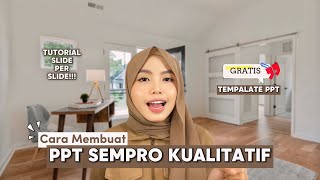 Tips Membuat PPT Seminar Proposal Kualitatif Dapat Template PPT Gratis [upl. by Vescuso]