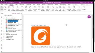 Foxit Accessibility Correcting the Image only PDF Error [upl. by Neilson857]