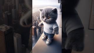 Overcoming Fear The Inspiring Story of a Gray Kitten🐈‍⬛🐈‍⬛🐈‍⬛kitten kittenshorts cute [upl. by Jo-Ann]