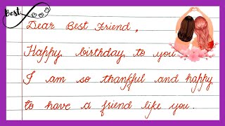 birthday card writing in English for best friendBirthdays wishes Birthday Letter [upl. by Crispa]