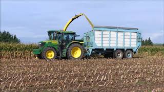 Moulaert mais hakselen 2017 1  John Deere 6850 [upl. by Nosremaj378]