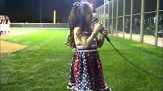 5 Year Old Sings National Anthem for LD Bell vs Haltom High School Softball Game [upl. by Elle47]