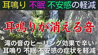 【耳鳴り治療音】耳鳴りに効く自然の音楽 不眠 不安を解消する滝の音 No2 [upl. by Yann]