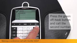 Making a conference call with Konftel 300IP [upl. by Roon]