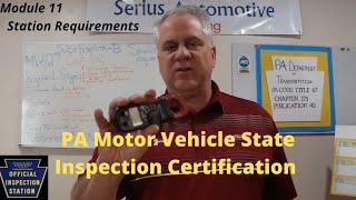 What are station requirements PA Motor Vehicle State Inspection ReCertification Training [upl. by Robin]