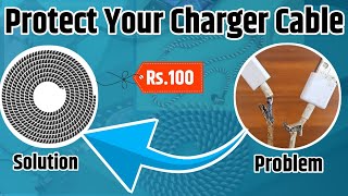 You can Protect Your Charger Cable Spending 💰 Rs 100  Spiral Cable Protector [upl. by Viridi]