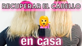 Hidratación casera para el cabello dañado con maizena y aceite de coco [upl. by Bliss703]