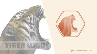 How To Create Tiger Logo  Illustrator For Beginners [upl. by Ahtael]