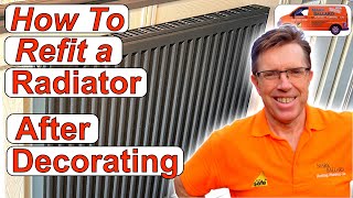 How to Refit a Radiator After Decorating or Plastering Tips and Tricks so You Dont Get Any Leaks [upl. by Oralie]