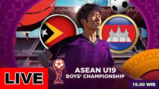 LIVE TIMOR LESTE U19 VS KAMBOJA U19  PIALA AFF U19 2024 [upl. by Sassan]