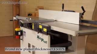 Surface planing and thicknessing with the Holzprofi FS41N planer and thicknesser [upl. by Studdard]